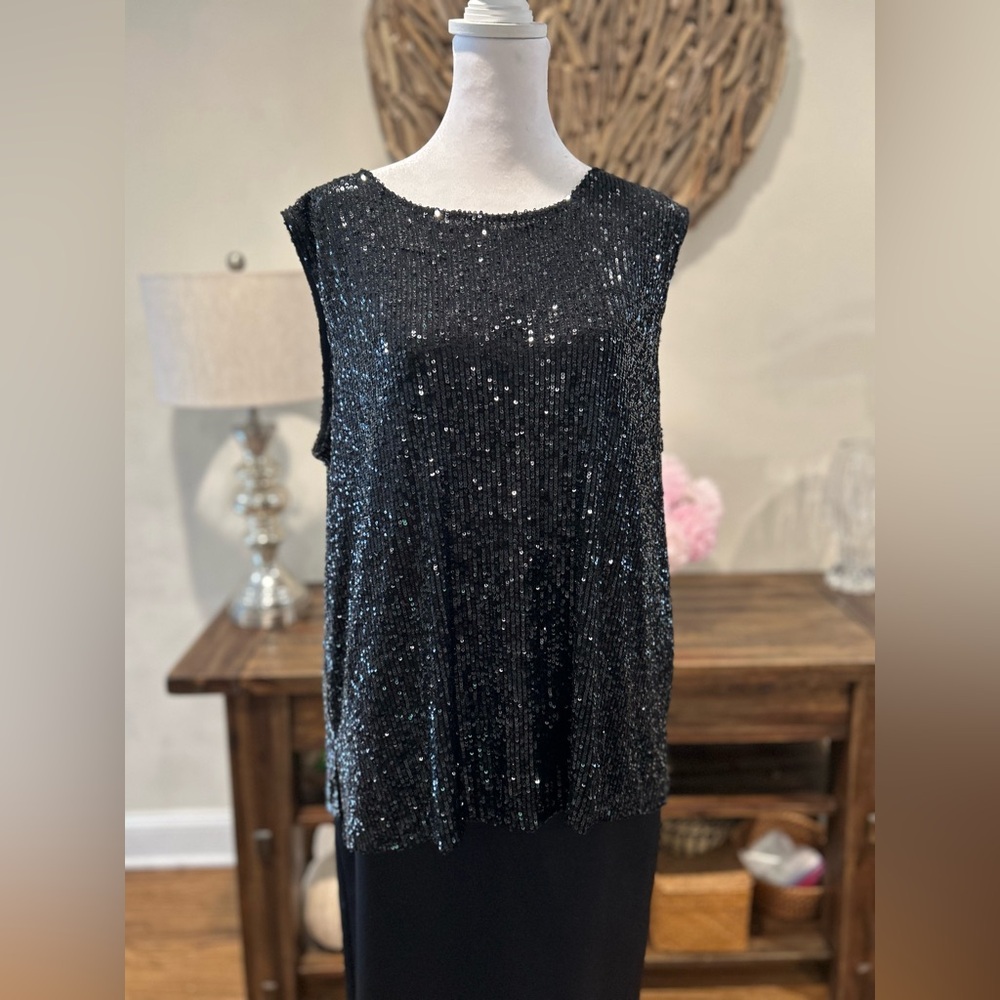 NWT Caroline Rose Sequined top LP